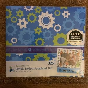 2 for $30 Boys will be Boys Simply Perfect Scrapbook kit New 325 pieces